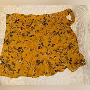 Topshop Petite Yellow Floral Skirt 6